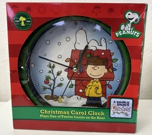 Peanuts Snoopy Charlie Brown Christmas Carol Carillon Orologio da Parete Nuovo - Foto 1 di 16