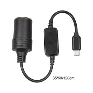 USB C to Cigarette Lighter Adapter 12W Professional Portable Max Output 12V 1A - Picture 1 of 8