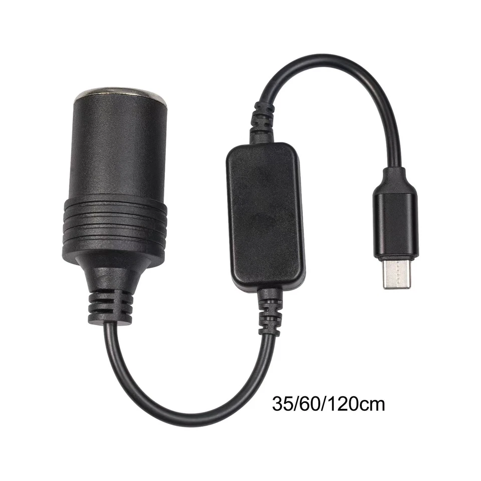 USB C to Cigarette Lighter Adapter 12W Professional Portable Max Output 12V 1A - Image 1 of 1