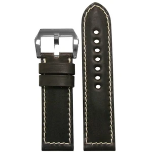 Shell Cordovan Leather Watch Band | Mocha | White Stitch - Imagen 1 de 2