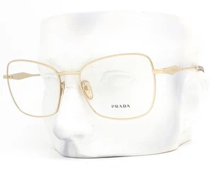 Prada Eyeglasses Glasses VPR 53Z ZVN-1O1 Pale Gold Metal 56-18-140 w/case - Picture 1 of 9