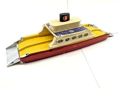KEYSTONE TOYS Coche Ferry Barco Juguete de Madera con Rampas de Metal Juguetes de Madera de Colección Años 30 Foto 1 de 4