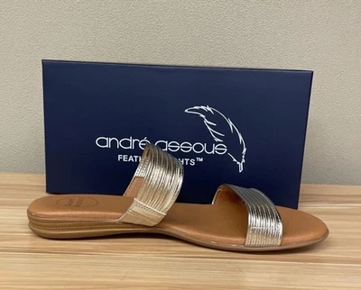 Sandalias Andre Assous Nabila para mujer doradas talla US 10  Foto 1 de 4