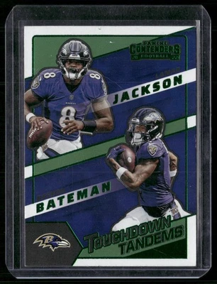 Lamar Jackson/Rashod Bateman 2022 Contenders #TDT-LJA Touchdown Tandems Ravens - Image 1 of 2