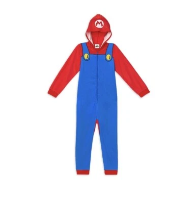 Super Mario Pijama One Piece Union Traje Niños Talla 10 Disfraz Sudadera con Capucha NintendoNUEVO CON ETIQUETAS Foto 1 de 4