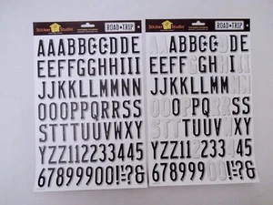 Textured Alphabet Stickers ROAD TRIP ABCs Scrapbook Embellishments Cards Lot5N - Picture 1 of 3