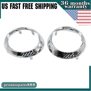 2pcs Fog Light Lamp Bezel Chrome Trim Rings Cover For 2011-2017 Toyota Sienna SE - Picture 1 of 6