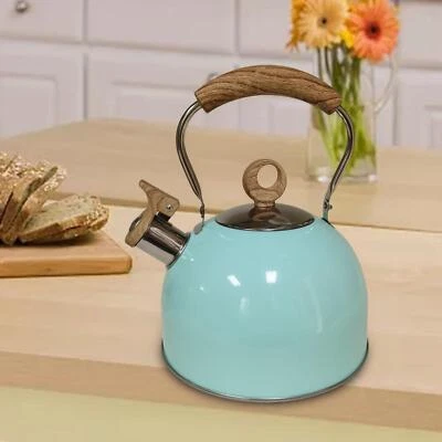 whistling Kettle Ergonomic Handle Fast Boil Tea Pots Stainless Steel gas - Image 1 of 4