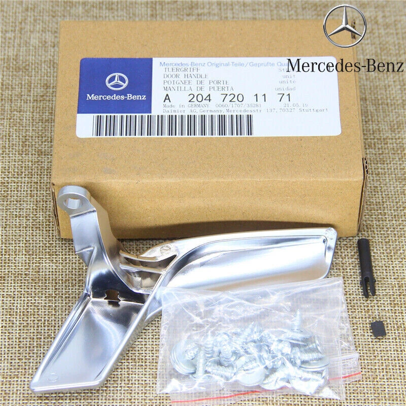 Kit de reparación de manija de puerta interior lado conductor izquierdo plateado mate para Benz C250 C300 Foto 1 de 4