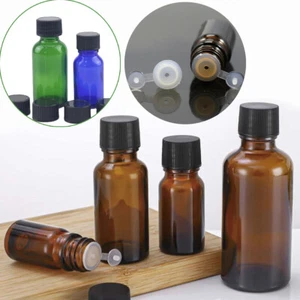 5/10/20/30/50/100 ml botellas de vidrio dram reductor de orificio gota de tambor aceites esenciales - Imagen 1 de 15