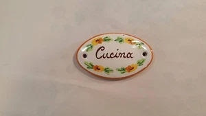 TARGA PORTA PER BED EBREAKFAST IN CERAMICA PERSONALIZZABILE MADE IN ITALY VIETRI - Picture 1 of 2