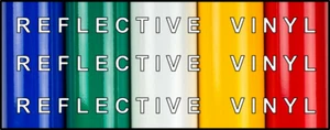 REFLECTIVE VINYL - Engineer Grade  - 6 Color Choices - Sold by Sheet 4" x 9" - Picture 1 of 9