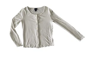 Art Class Girls Cardigan White Sweater Size 6-6X EUC - Picture 1 of 3