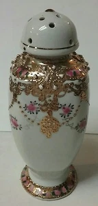 Nippon Morimura Reproduction Porcelain Hat Pin Holder Roses Gold Gilt Draped - Picture 1 of 1