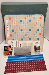 Vtg 1977 Scrabble Deluxe Edition Turntable 100% Complete Selchow & Righter USA - Picture 1 of 17