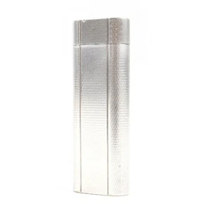 Cartier oval patterned roller gas lighter silver Ignition OK - Bild 1 von 6