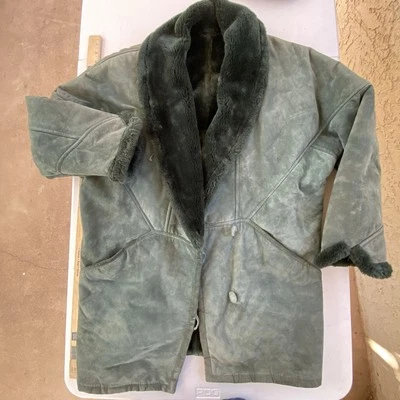 Abrigo de cuero vintage Marvin Richards para mujer chaqueta grande Tyler Durdan EE. UU. AÑOS 80 Foto 1 de 4