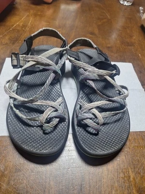 Sandalias Chaco Yampa Deporte Senderismo Punta con Tirantes Lazo Rayo de Luz Gris Talla W 9 Foto 1 de 4