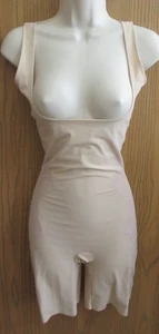 SPANX RED HOT NUDE BEIGE smooth FIRM mid thigh open bust body shaper XL - Picture 1 of 6