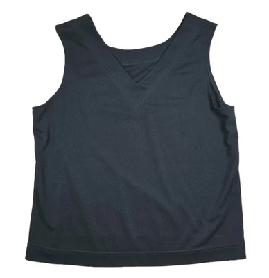 Top vintage Doncaster para mujer M sin mangas azul marino cuello en V clásico carrera preppy Foto 1 de 4