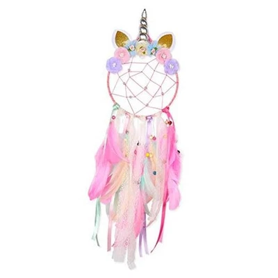  Atrapasueños para Niños Unicornio Decoración de Pared para Niñas Dormitorio Flor Rosa Foto 1 de 4