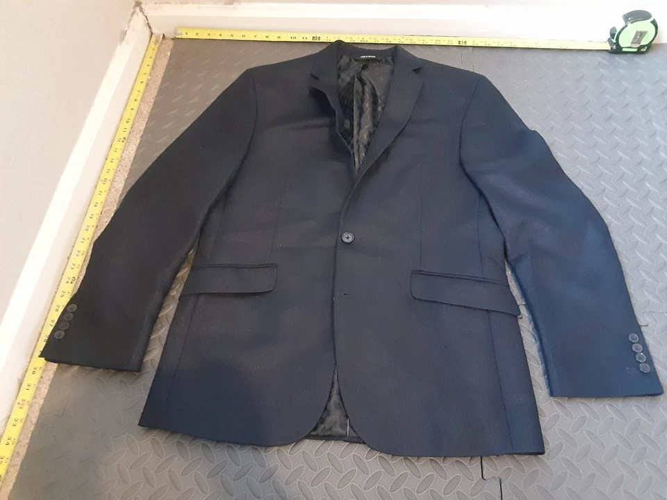 Structure Suit Mens 40 Regular Black Sports Blazer #S165 - Image 1 of 4