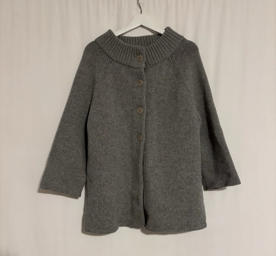 Cárdigan Talbots 1X Suéter Gris Lana Cachemira Gris Botones Aline Foto 1 de 4