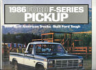 1986 Ford F-Series Pickup 4X4 Xl Xlt Super And Crewcab Showroom Brochure "Nos"