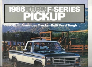1986 FORD F-SERIES PICKUP 4X4 XL XLT SUPER AND CREWCAB SHOWROOM BROCHURE "NOS" - Picture 1 of 5