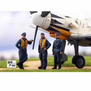 Homemade 1/72 WWII German Fighter Pilot 3-Persons Finished Model Ornaments - Picture 1 of 4