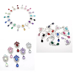 Wassertropfen Krone Brosche Strass Kristall Damen Braut Hochzeit - Bild 1 von 40