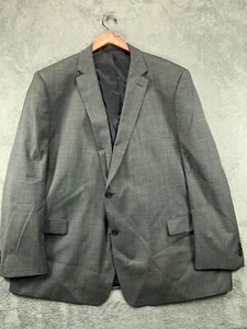 VTG Petrocelli EISENBERG Mens 56L Suit Jacket Black White Tick Wool Blend Blazer - Picture 1 of 16