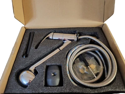 Pegasus厨房龙头单手柄拉下喷雾器中心安装铬合金 — 第 1/2 张图片