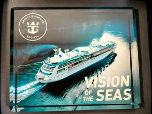 Blocco Cristallo Royal Caribbean COLORE VISIONE DEL MARE con scatola - Foto 1 di 3