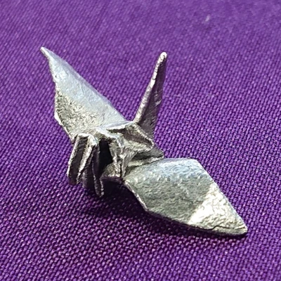 Sadako Sasaki Paper Crane Metal Replica Ornament Hiroshima Peace Donation New JP - image 1 of 4