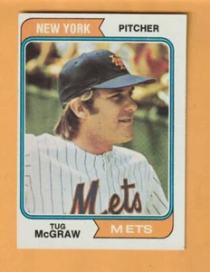 Tug McGraw New York Mets 1974 Topps #265 Vallejo California - Imagen 1 de 2