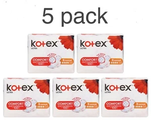 5pack KOTEX ULTRA NORMAL Sanitary Pads, 8 pcs - Picture 1 of 3