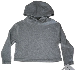 HURLEY ~ Hooded ~ Long Sleeve Shirt w/Hair Tie ~ Grey Heather ~ Girls' Size 4 - Picture 1 of 12