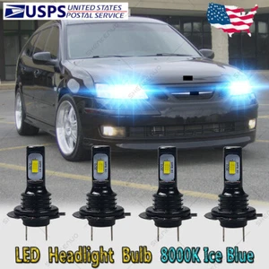 For Saab 9-3 2004 2005 2006 4PC 8000K LED Headlight High&Low Beam Combo Bulb HKL - Bild 1 von 12
