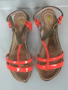 Opening Ceremony Cabana Flat Sandal Orange Leather Size 28 US 7.5 NIB $320 - Picture 1 of 8