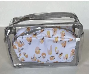 THIRTY ONE TRAVEL POUCHES SOFT WATERCOLOR SPOTS NEW - Picture 1 of 4