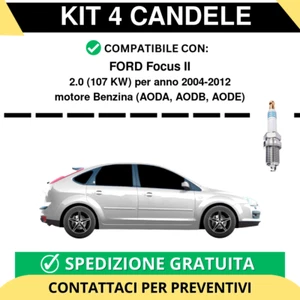 KIT 4 CANDELE per FORD Focus II 2.0 107 kw anno 2004-2012 - Foto 1 di 2