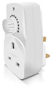 White UK Plug In Adjustable Dimmer Switch Home Lamp Light Intensity Control 13A - Picture 1 of 5