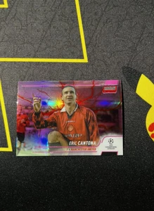 Eric Cantona 22 Topps Stadium Club Chrome Pink Red Electric Charge - Picture 1 of 2
