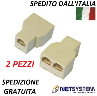 Sdoppiatore duplicatore di rete Ethernet RJ45 Internet cavo LAN - Immagine 1 di 4
