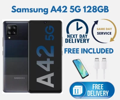 Samsung Galaxy A42 5G, 128GB, Unlocked, Black Colour Smartphone Pristine A+ - Image 1 of 4
