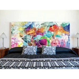 Colorful City Bed Headboard - Picture 1 of 1