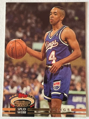 1992-93 TOPPS STADIUM CLUB #72 SPUD WEBB SACRAMENTO KINGS - Image 1 of 2