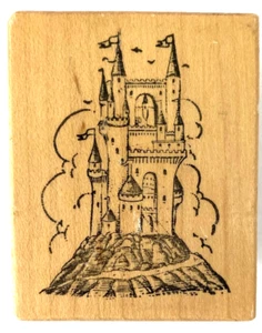 Princess Fairy Castle Rubber Stamp Wood Mount PSX Designs 2x2.25" - Picture 1 of 3