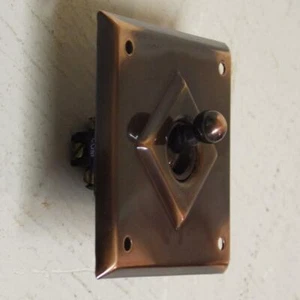 square face florentine bronze bungalow  deco switch,classic electric 10 series - Picture 1 of 1